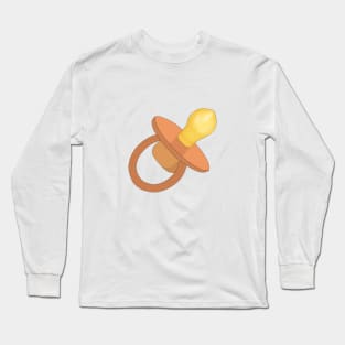 Orange Pacifier - Baby Pacifier - Pacifier Long Sleeve T-Shirt